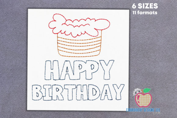 Delicious Birthday Cake Bean Stitch
