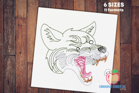 Wild Wolf Coyote Line Art